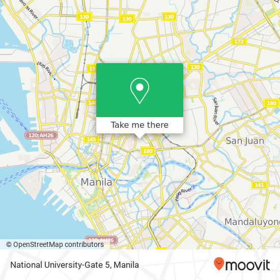 National University-Gate 5 map