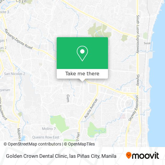 Golden Crown Dental Clinic, las Piñas City map