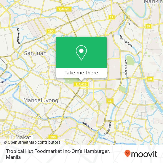 Tropical Hut Foodmarket Inc-Om's Hamburger map