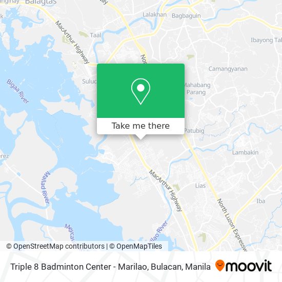 Triple 8 Badminton Center - Marilao, Bulacan map