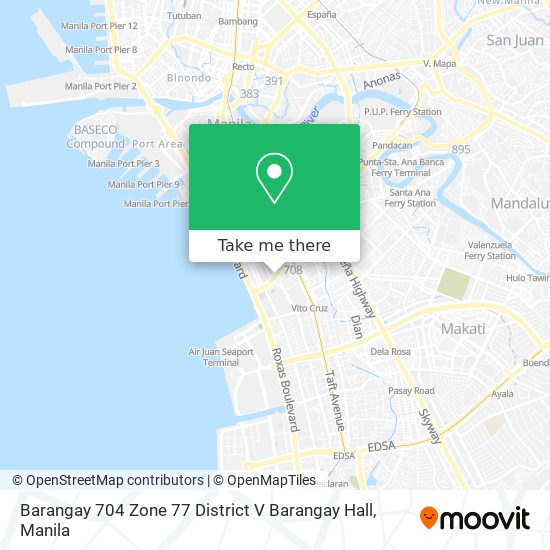 Barangay 704 Zone 77 District V Barangay Hall map