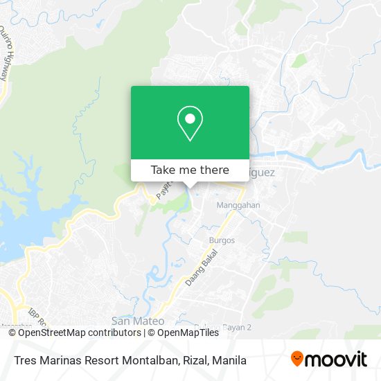 Tres Marinas Resort Montalban, Rizal map