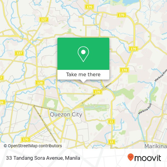 33 Tandang Sora Avenue map
