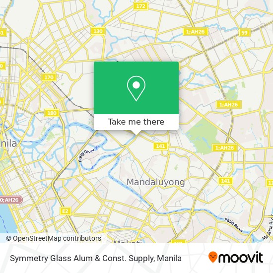 Symmetry Glass Alum & Const. Supply map