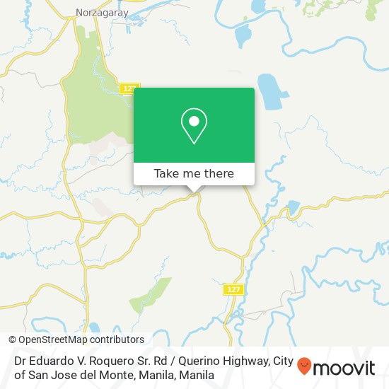 Dr Eduardo V. Roquero Sr. Rd / Querino Highway, City of San Jose del Monte, Manila map