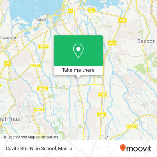 Cavite Sto. Niño School map