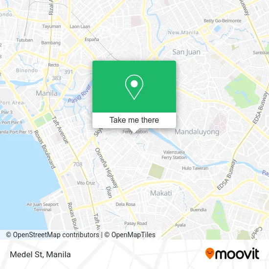 Medel St map