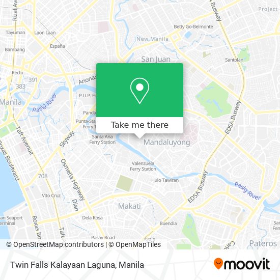 Twin Falls Kalayaan Laguna map