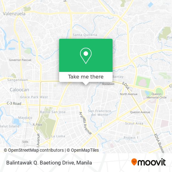 Balintawak Q. Baetiong Drive map