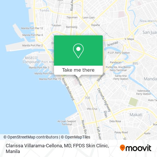Clarissa Villarama-Cellona, MD, FPDS Skin Clinic map