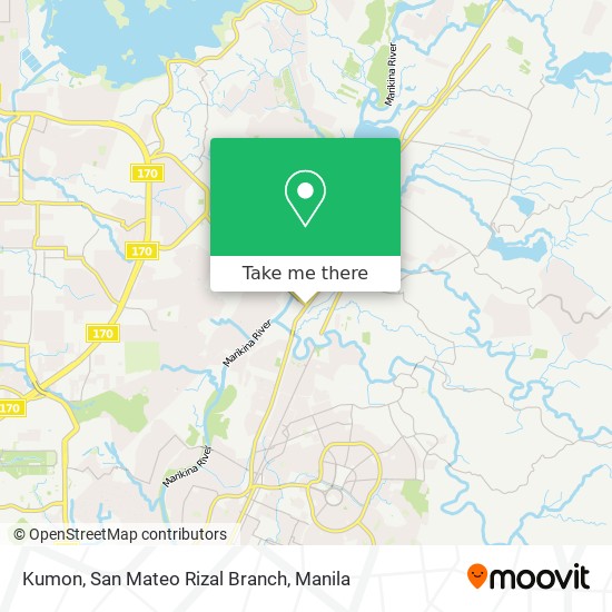 Kumon, San Mateo Rizal Branch map