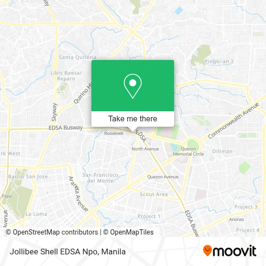 Jollibee Shell EDSA Npo map