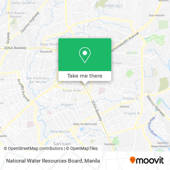 National Water Resources Board map