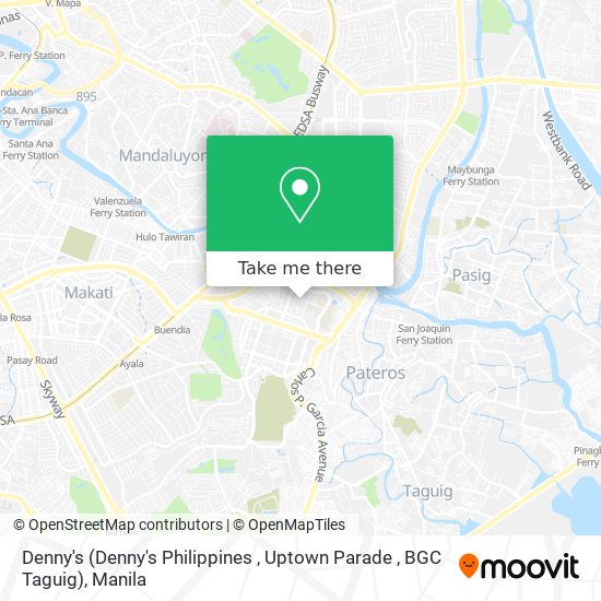 Denny's (Denny's Philippines , Uptown Parade , BGC Taguig) map