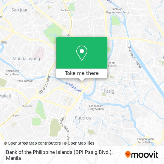 Bank of the Philippine Islands (BPI Pasig Blvd.) map