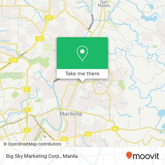 Big Sky Marketing Corp. map