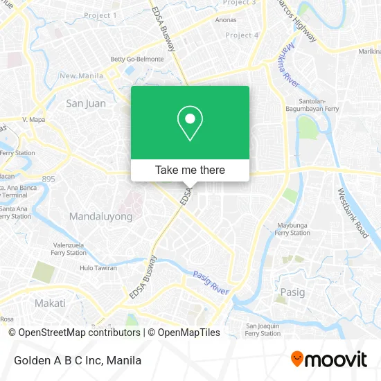 Golden A B C Inc map