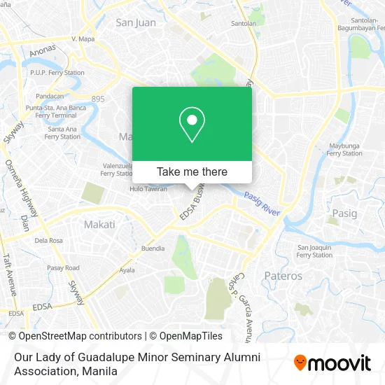 Our Lady of Guadalupe Minor Seminary Alumni Association map