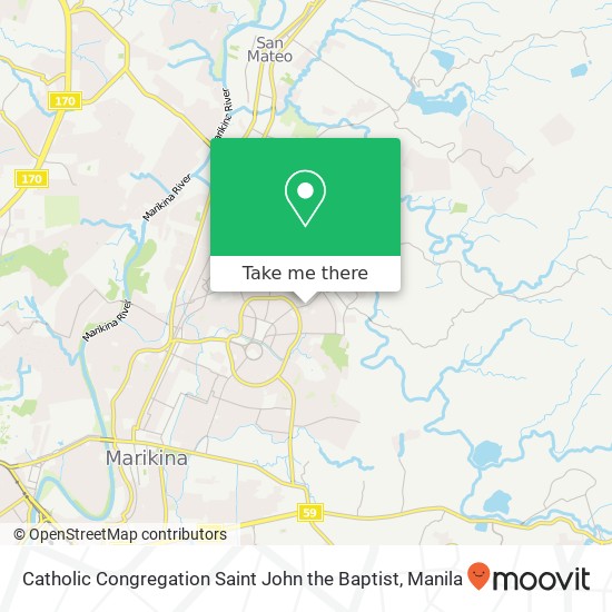 Catholic Congregation Saint John the Baptist map