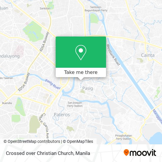 Crossed over Christian Church map