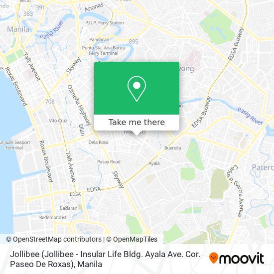 Jollibee (Jollibee - Insular Life Bldg. Ayala Ave. Cor. Paseo De Roxas) map