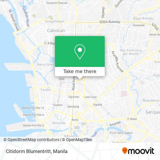 Citidorm Blumentritt map