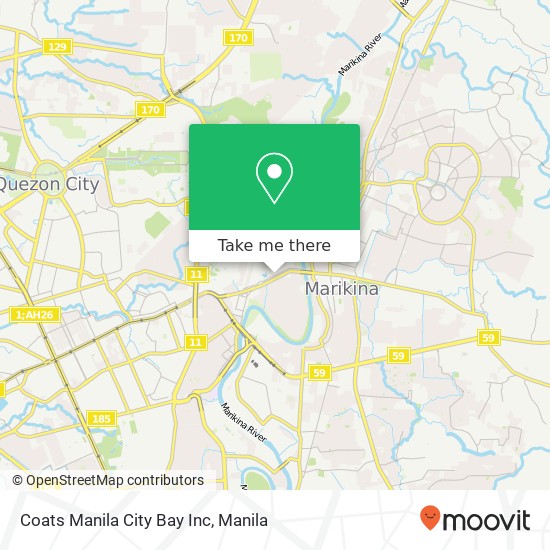 Coats Manila City Bay Inc map