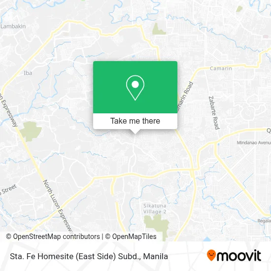 Sta. Fe Homesite (East Side) Subd. map