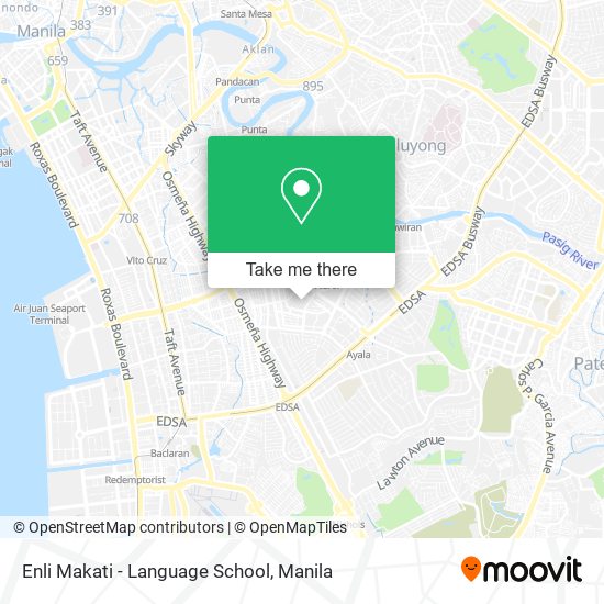 Enli Makati - Language School map