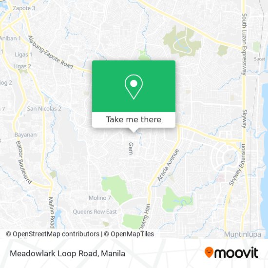 Meadowlark Loop Road map