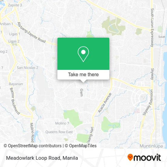 Meadowlark Loop Road map
