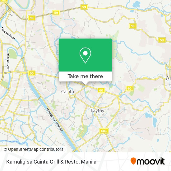 Kamalig sa Cainta Grill & Resto map