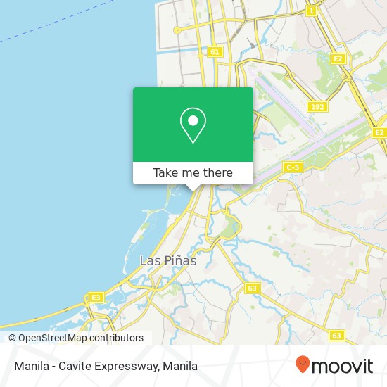 Manila - Cavite Expressway map