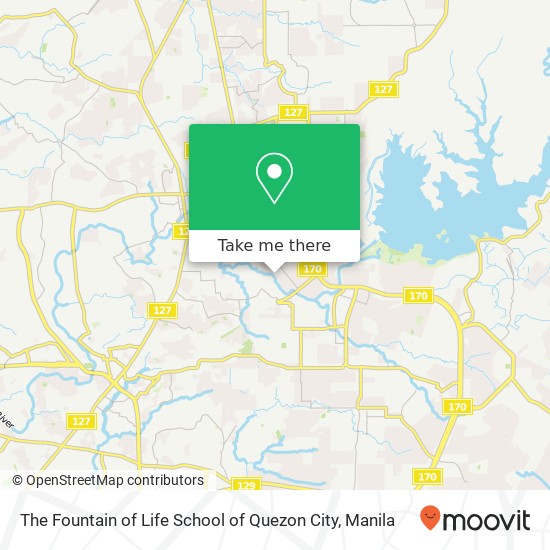 The Fountain of Life School of Quezon City map