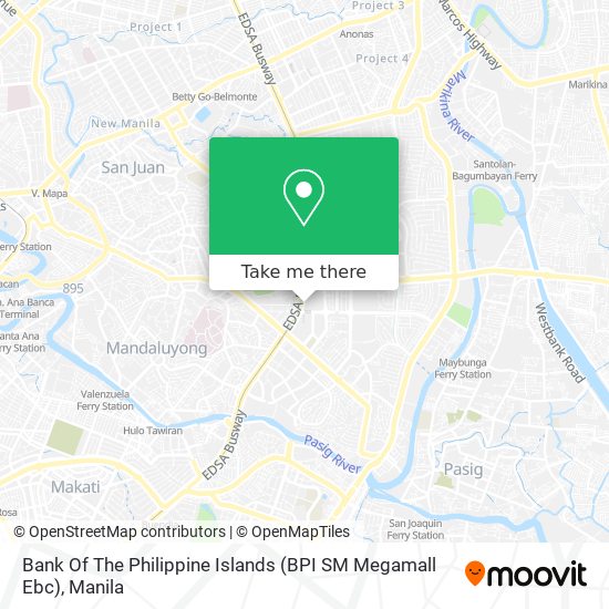 Bank Of The Philippine Islands (BPI SM Megamall Ebc) map