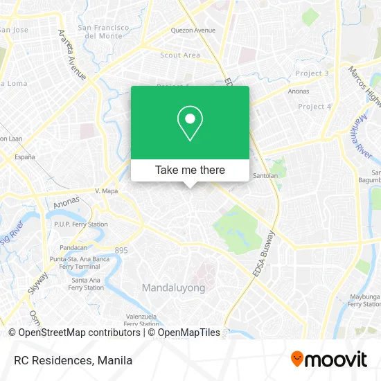 RC Residences map