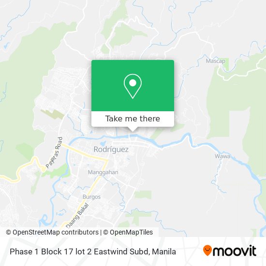 Phase 1 Block 17 lot 2 Eastwind Subd map