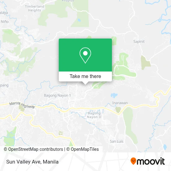 Sun Valley Ave map