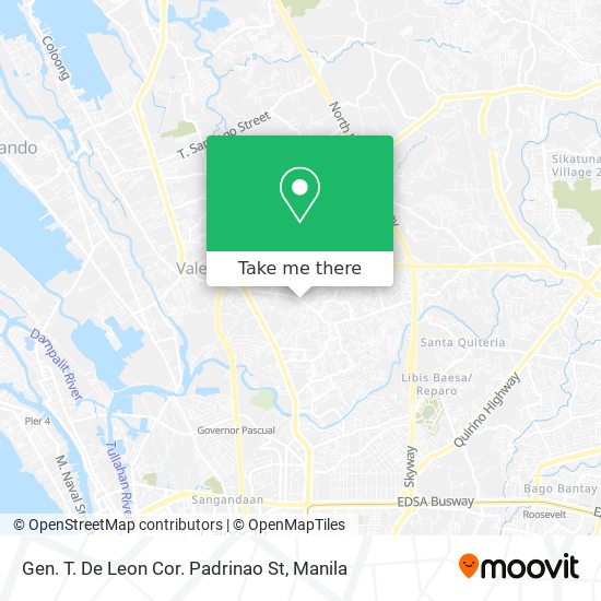 Gen. T. De Leon Cor. Padrinao St map