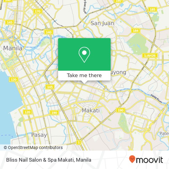 Bliss Nail Salon & Spa Makati map
