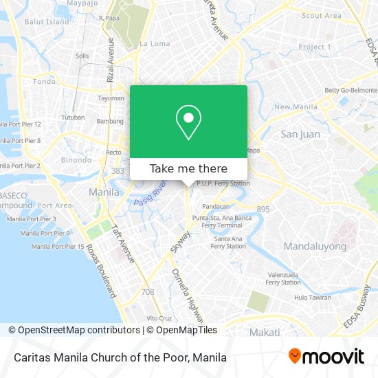 Caritas Manila Church of the Poor map