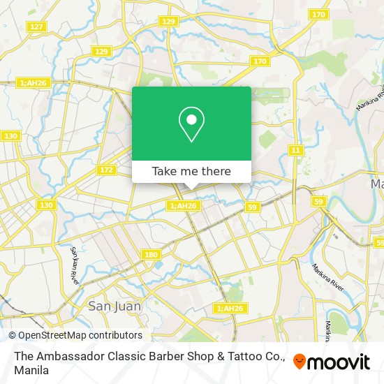 The Ambassador Classic Barber Shop & Tattoo Co. map