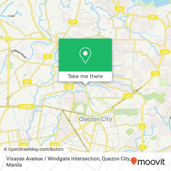 Visayas Avenue / Windgate Intersection, Quezon City map