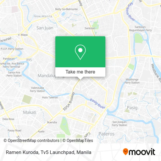 Ramen Kuroda, Tv5 Launchpad map