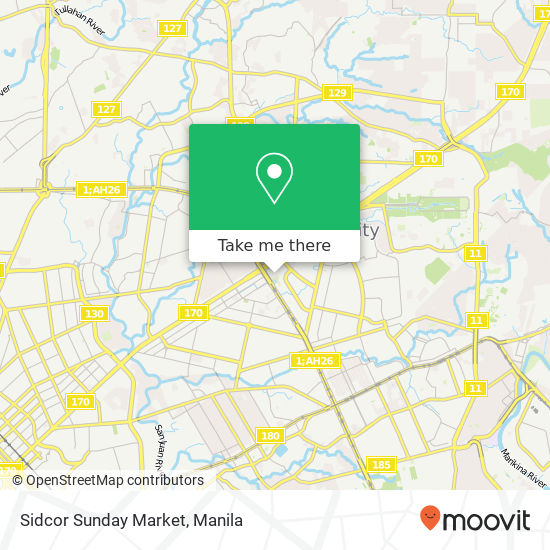 Sidcor Sunday Market map