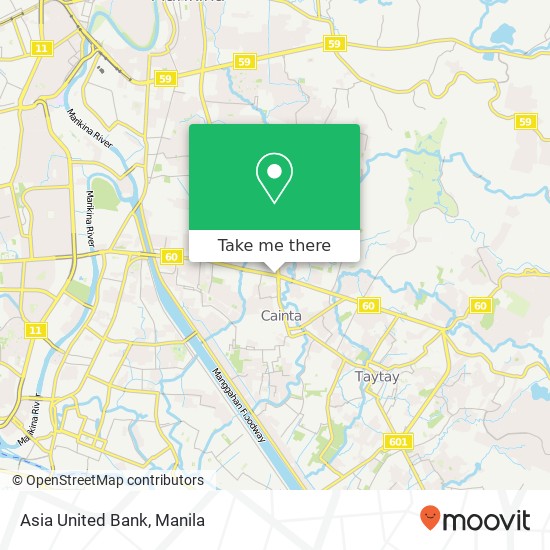 Asia United Bank map