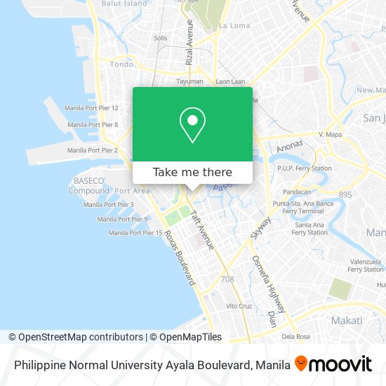 Philippine Normal University Ayala Boulevard map