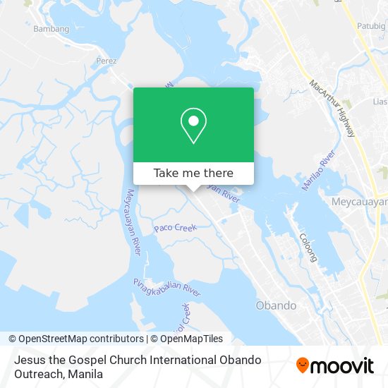 Jesus the Gospel Church International Obando Outreach map