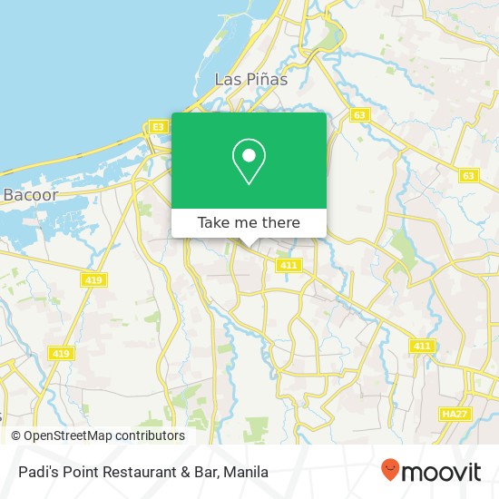 Padi's Point Restaurant & Bar map