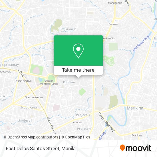 East Delos Santos Street map
